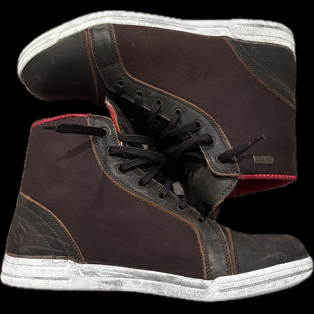 Oxford Men's Brown High-Top Motorcycle riding Boots